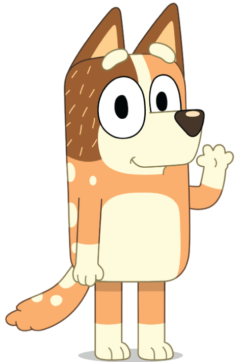 Cartoon Bluey Png Transparent (chocolate, salmon, black, white, beige)