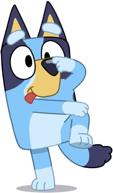 Cartoon Bluey Png (indigo, silver, black, white, lavender)