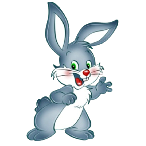 Cartoon Bunny Png Free Download (black, white, silver)