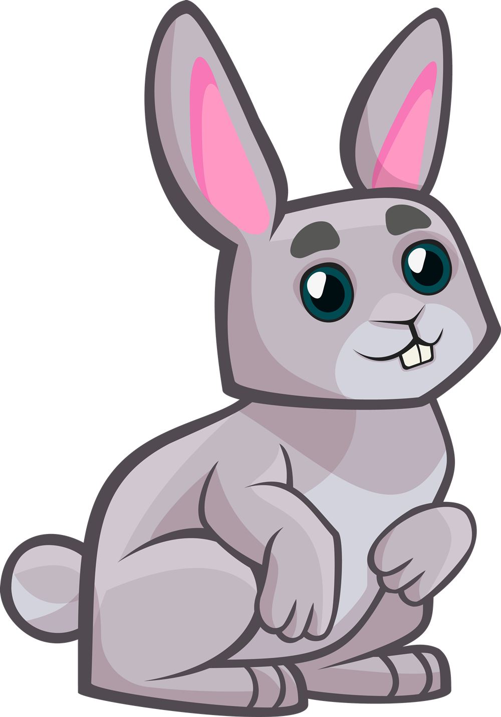 Cartoon Bunny Png Hd Isolated (black, pink, silver)