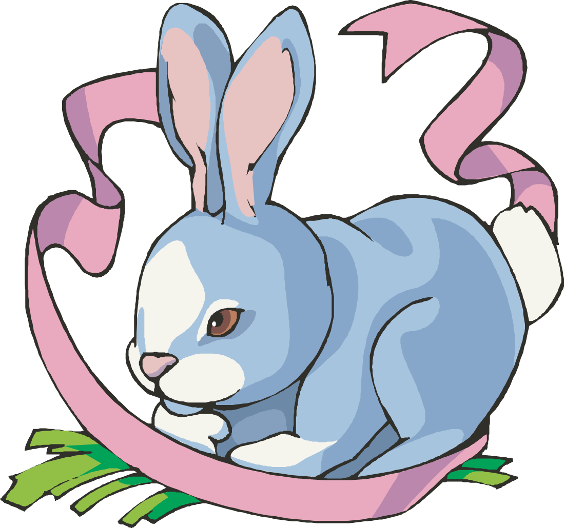 Cartoon Bunny Png Hd (black, pink, beige, silver)