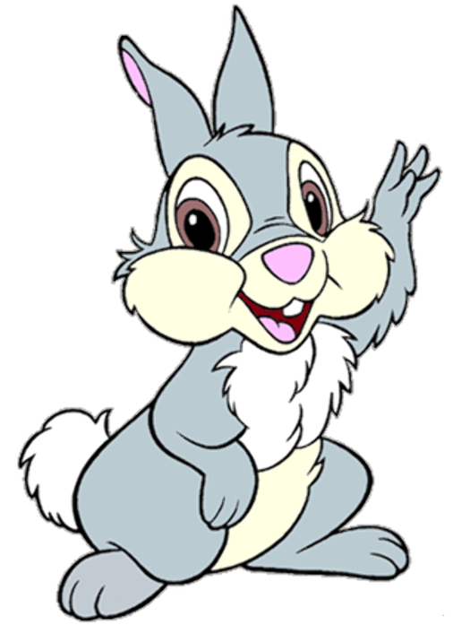 Cartoon Bunny Png Image (black, white, beige, silver)