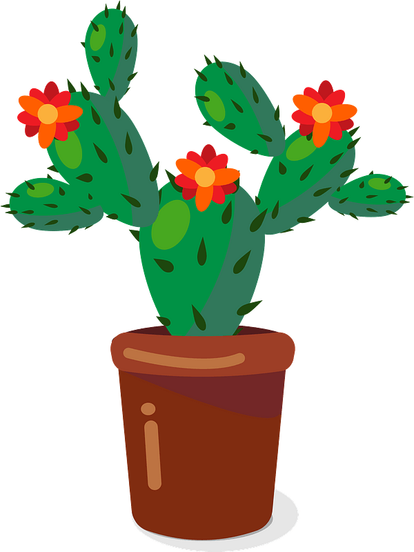 Cartoon Cactus Png Free Download (gray, chocolate, teal, maroon)