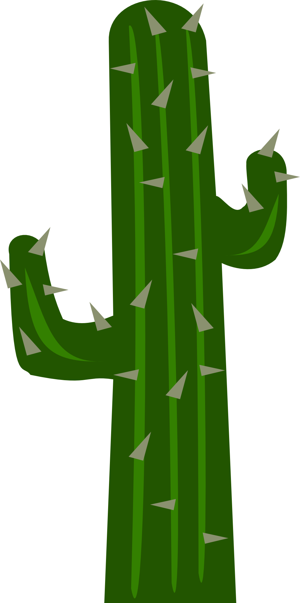 Cartoon Cactus Png Image (white, green)