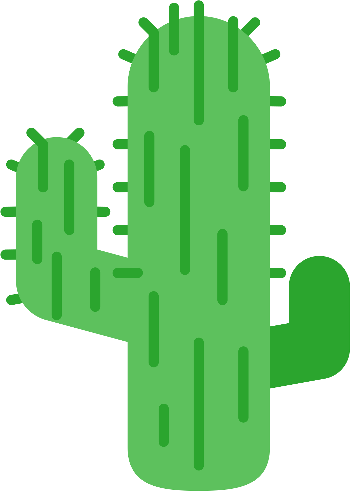 Cartoon Cactus Png Isolated Pic (black, gray, green)