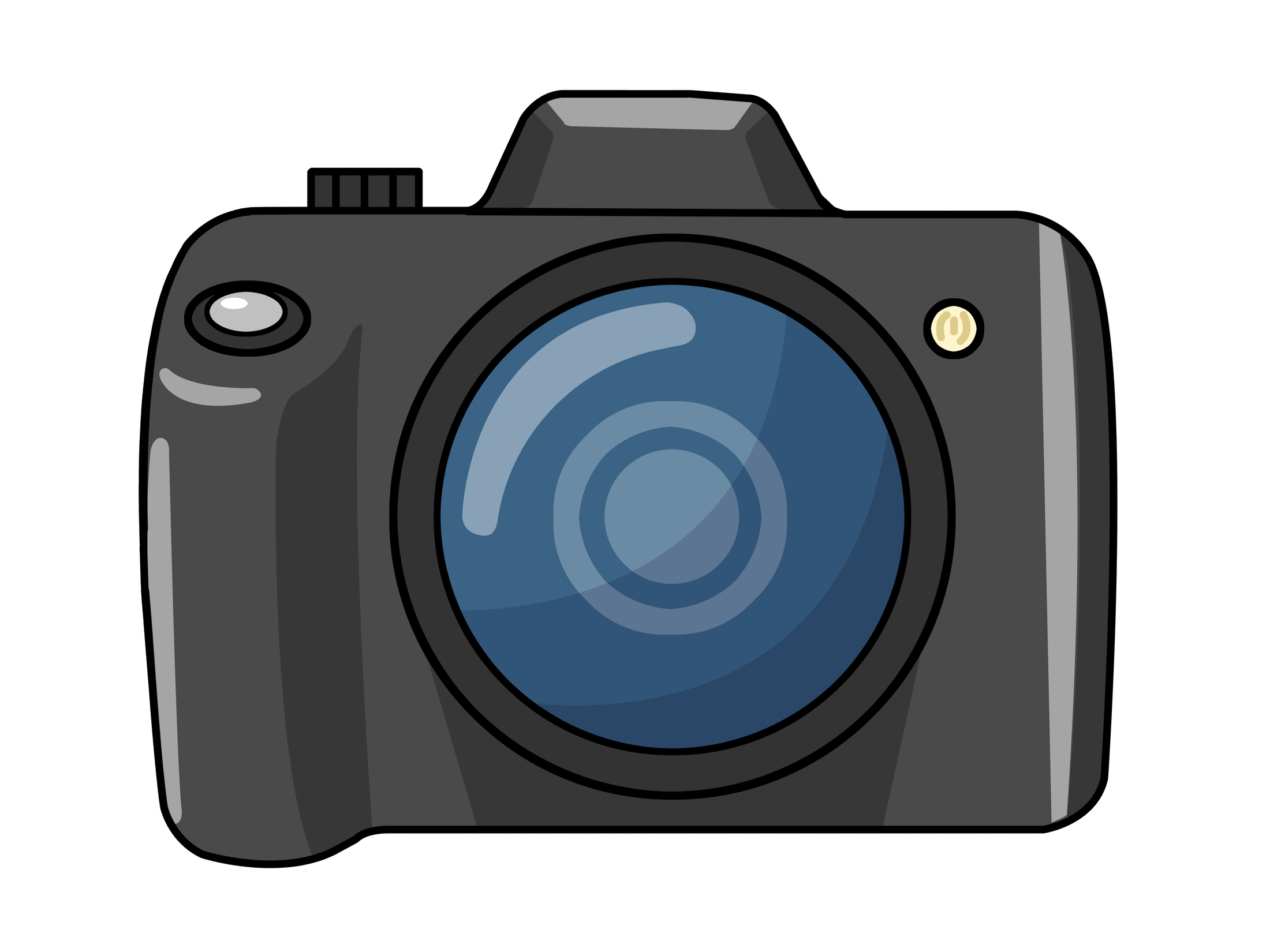 Cartoon Camera Png Image (black, indigo, teal, gray)