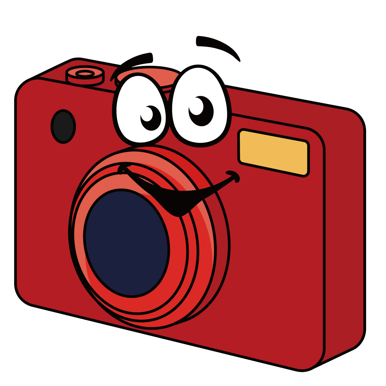 Cartoon Camera Png Isolated Hd (black, white, maroon, salmon)