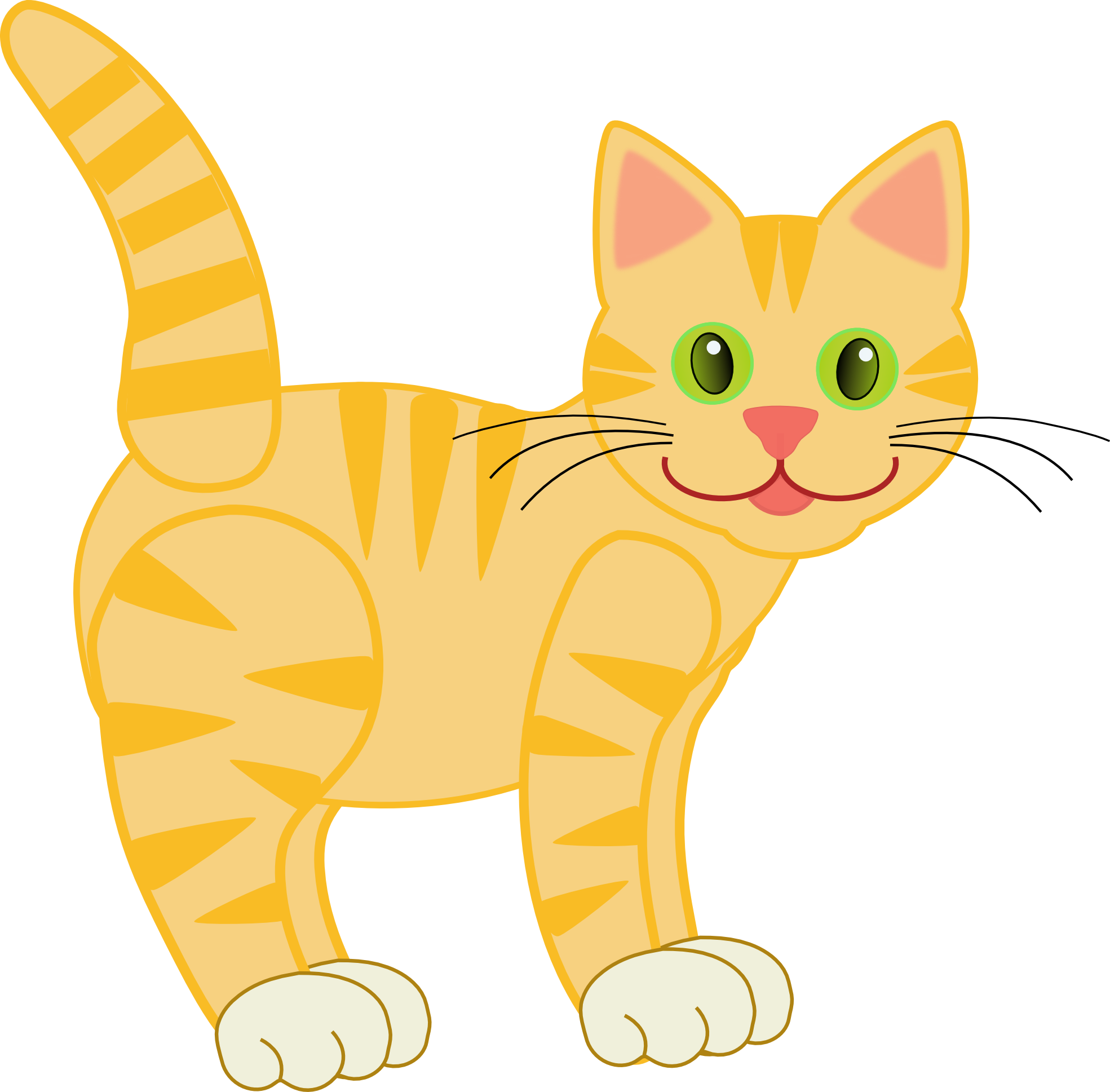 Cartoon Cat Png Free Download (white, pink, beige, orange)