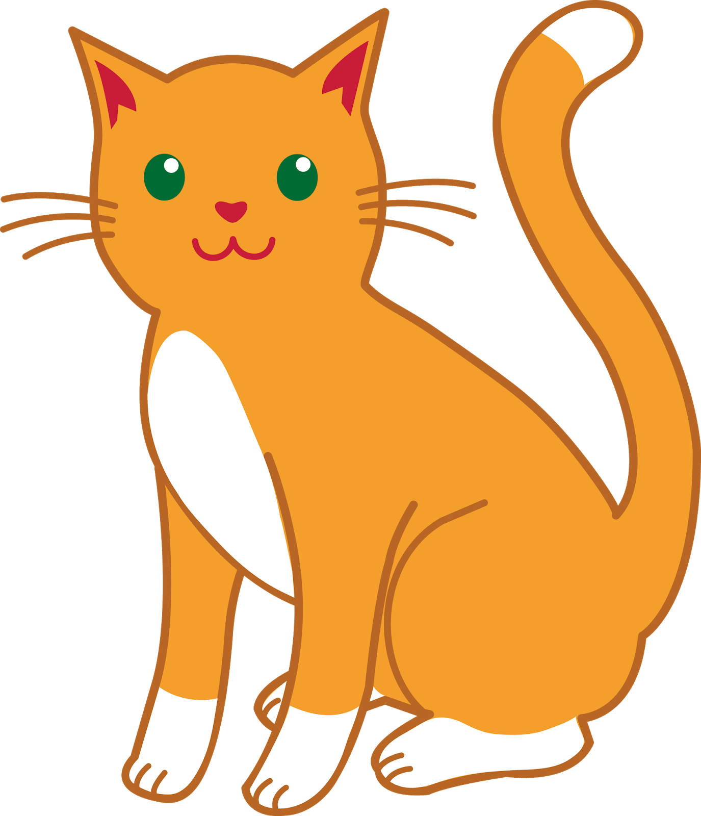 Cartoon Cat Png Photos (black, white, orange)