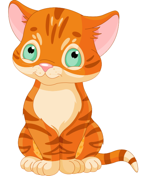 Cartoon Cat Png Picture (orange, chocolate, white, beige, pink)