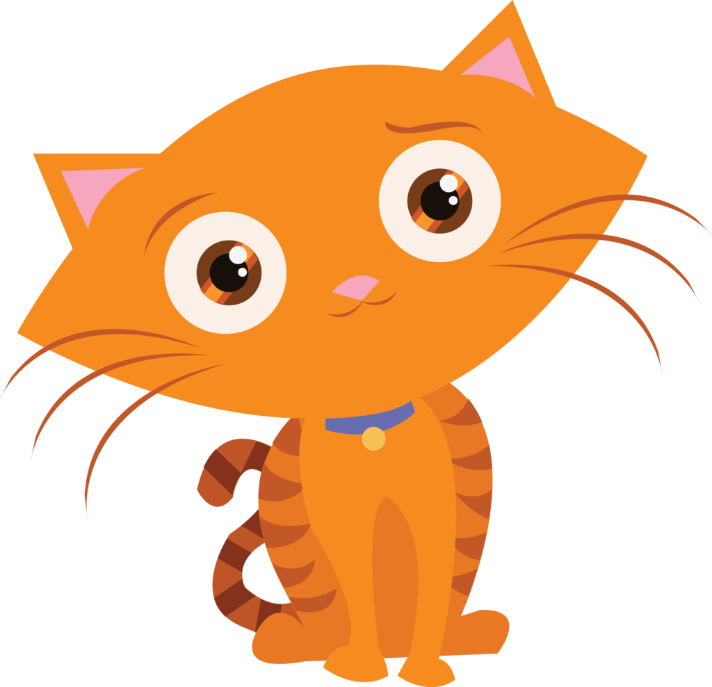 Cartoon Cat Transparent Png (black, orange, beige, chocolate)