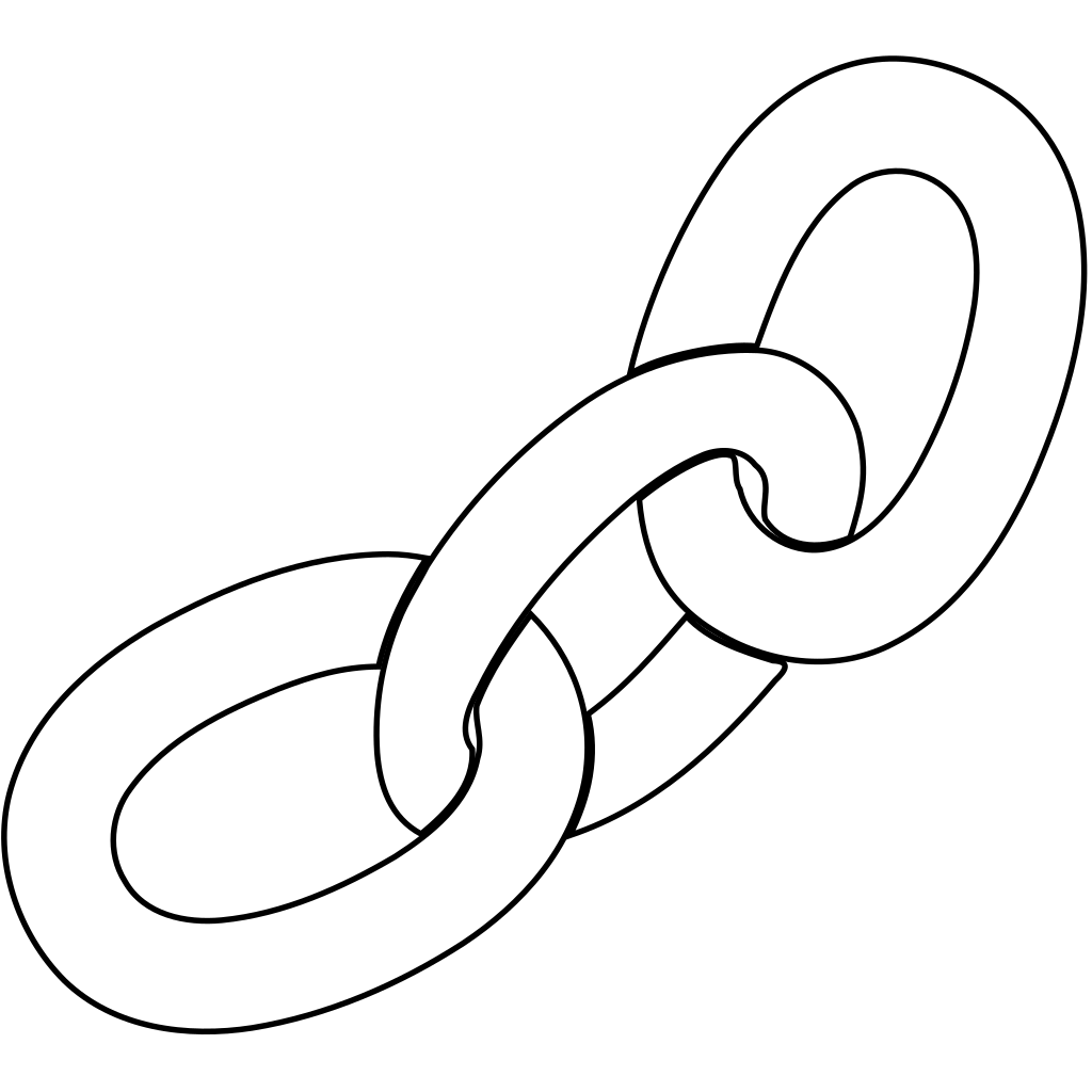 Cartoon Chain Png Image (black, white)