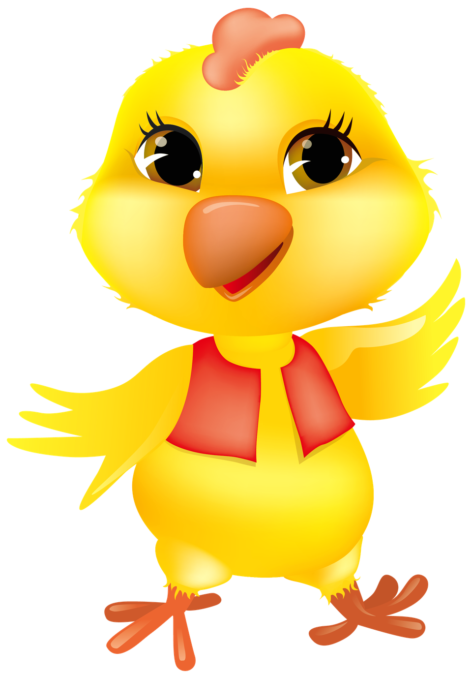 Cartoon Chicken Png Hd (black, orange, yellow, gold)