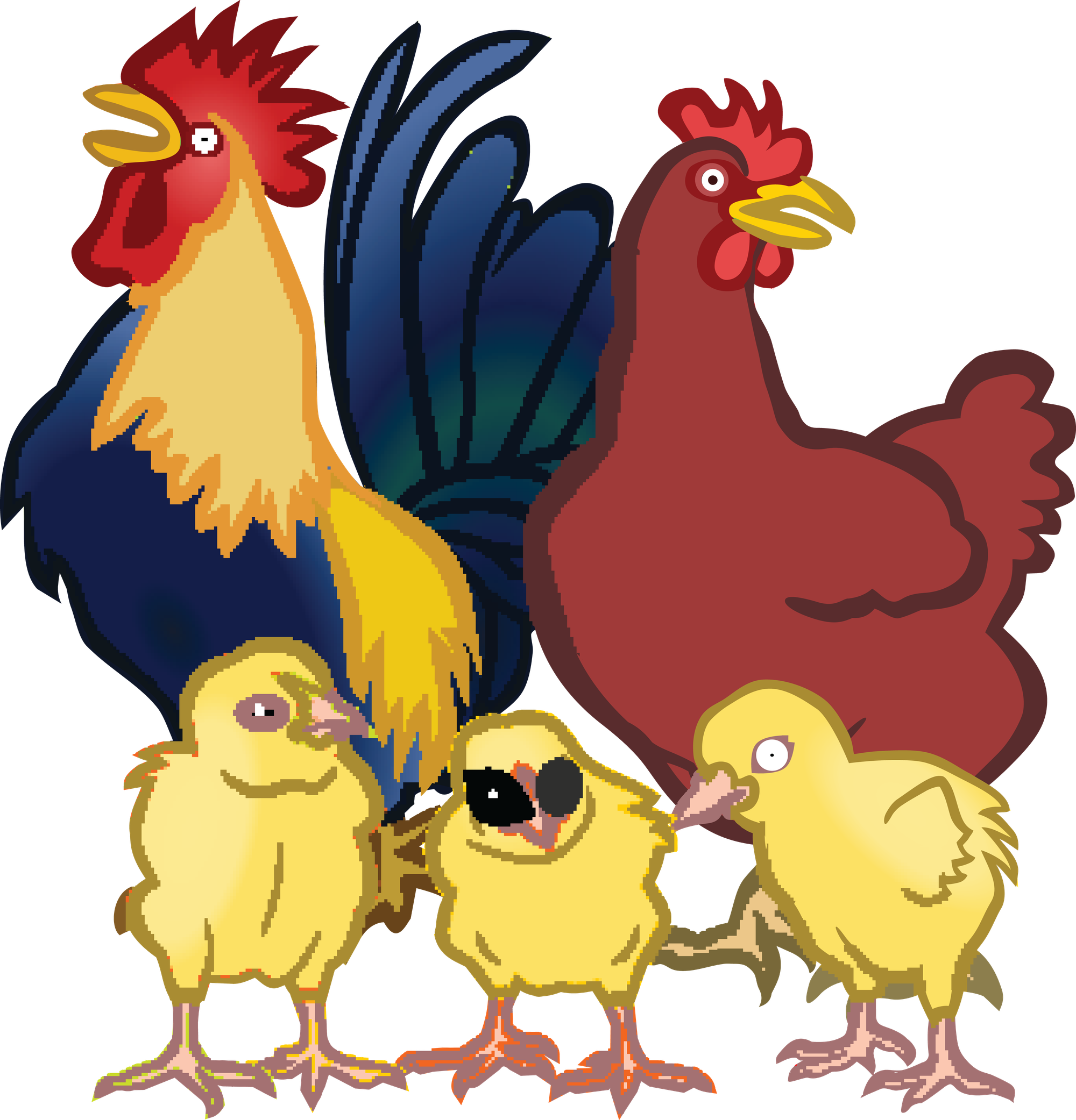 Cartoon Chicken Png Photos (chocolate, salmon, black, navy, gold)