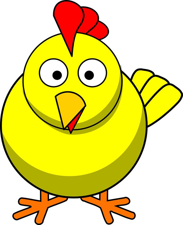 Cartoon Chicken Png Pic (red, yellow, black, white, olive)