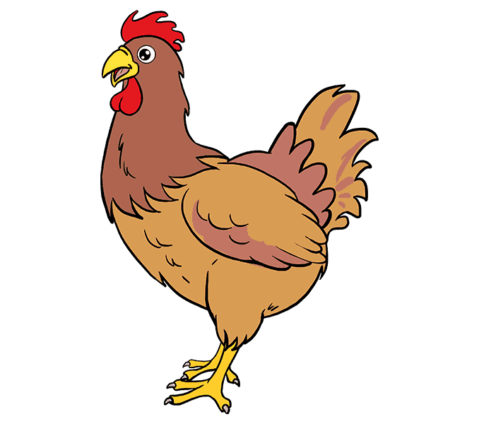 Cartoon Chicken Png Transparent (black, chocolate, salmon)