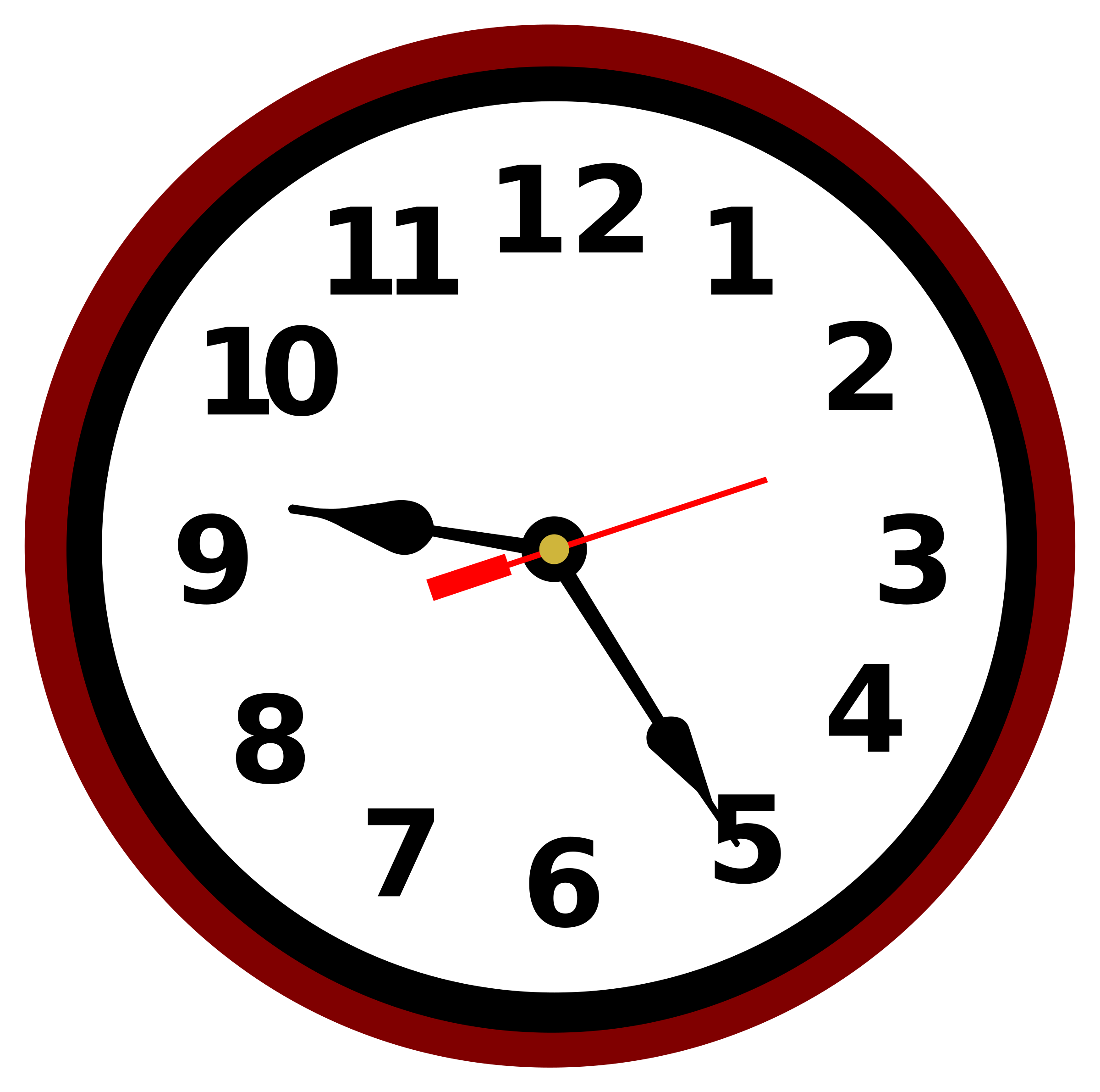 Cartoon Clock Png Hd (white, maroon, black)