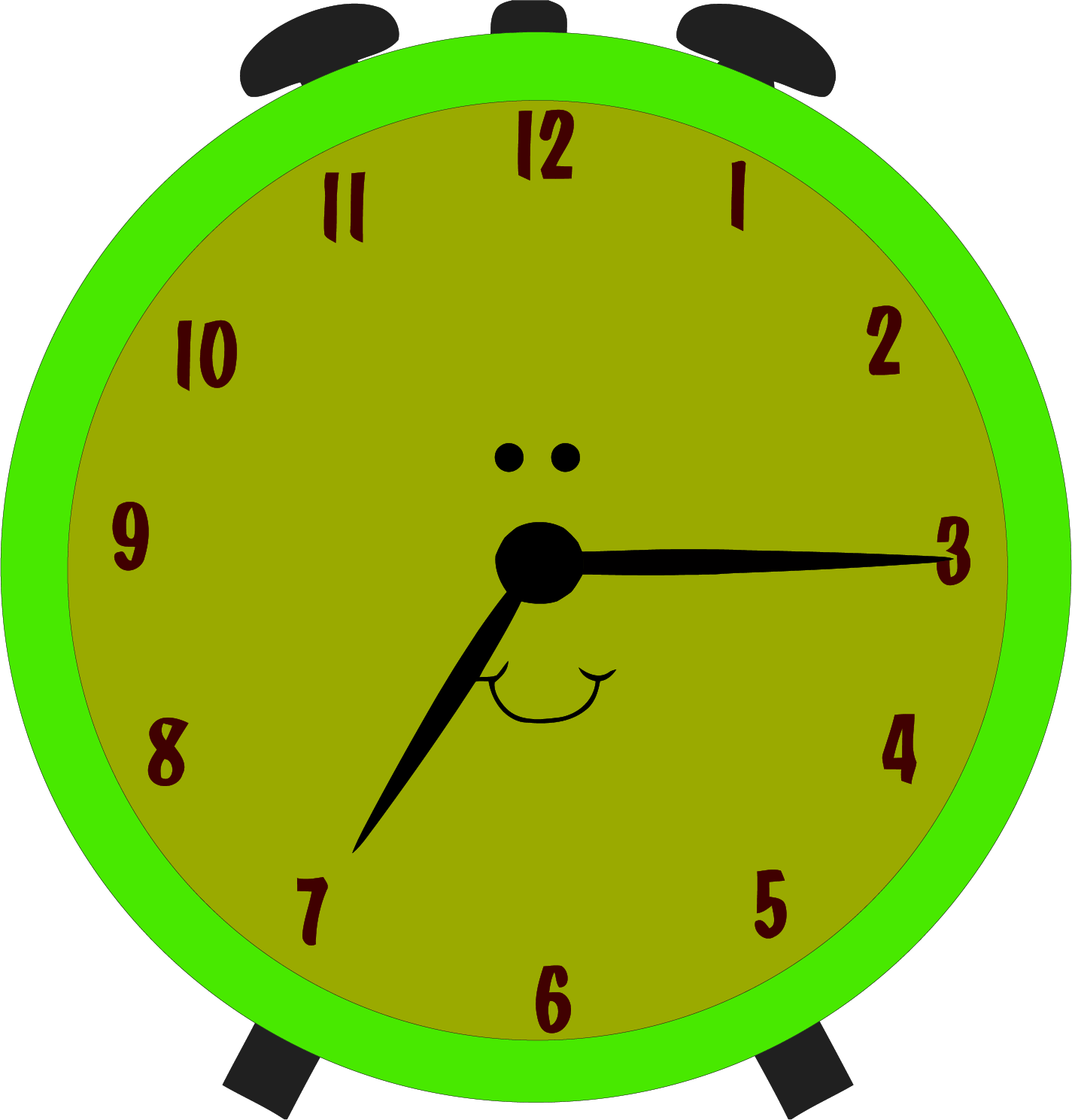 Cartoon Clock Png Picture (white, black, olive, lime)