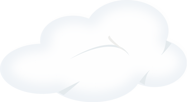 Cartoon Cloud Png File (black, white)