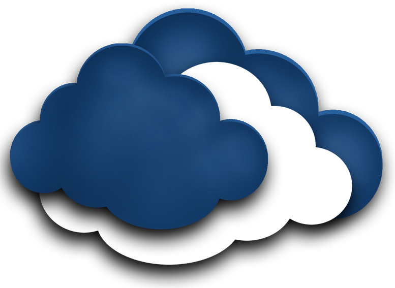 Cartoon Cloud Png Free Download (black, white, teal, navy)