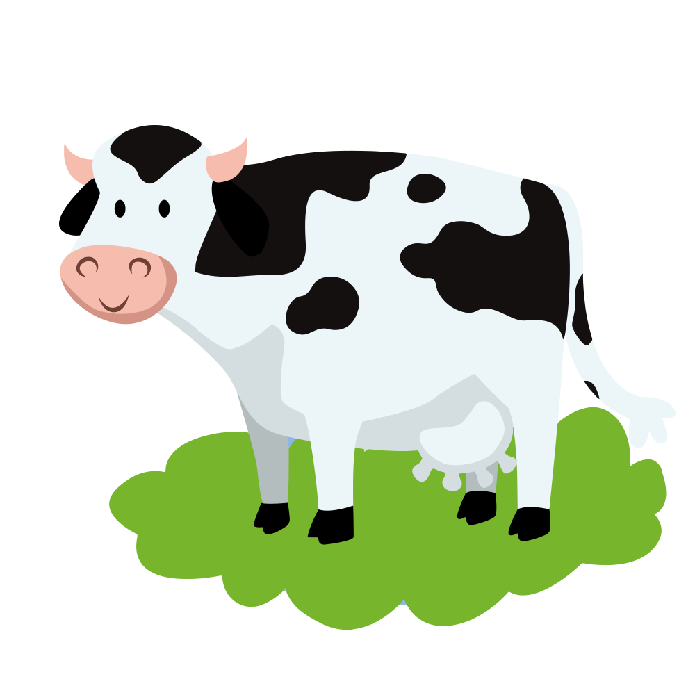 Cartoon Cow Png Isolated Pic (white, black, gray, olive, lavender)