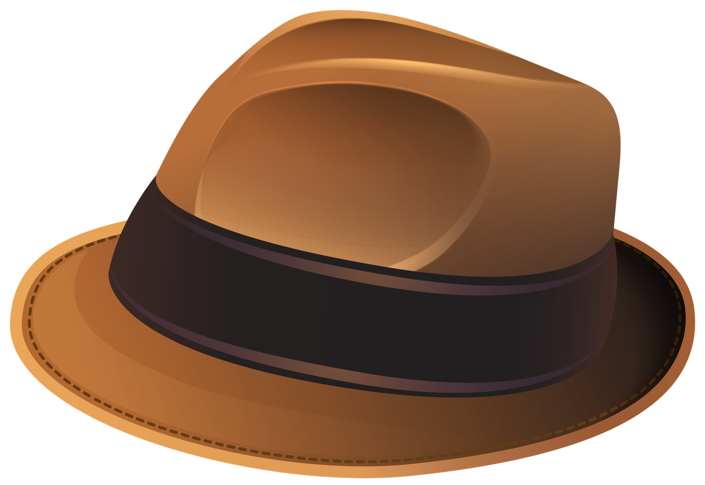 Cartoon Cowboy Hat Png Pic (black, chocolate)