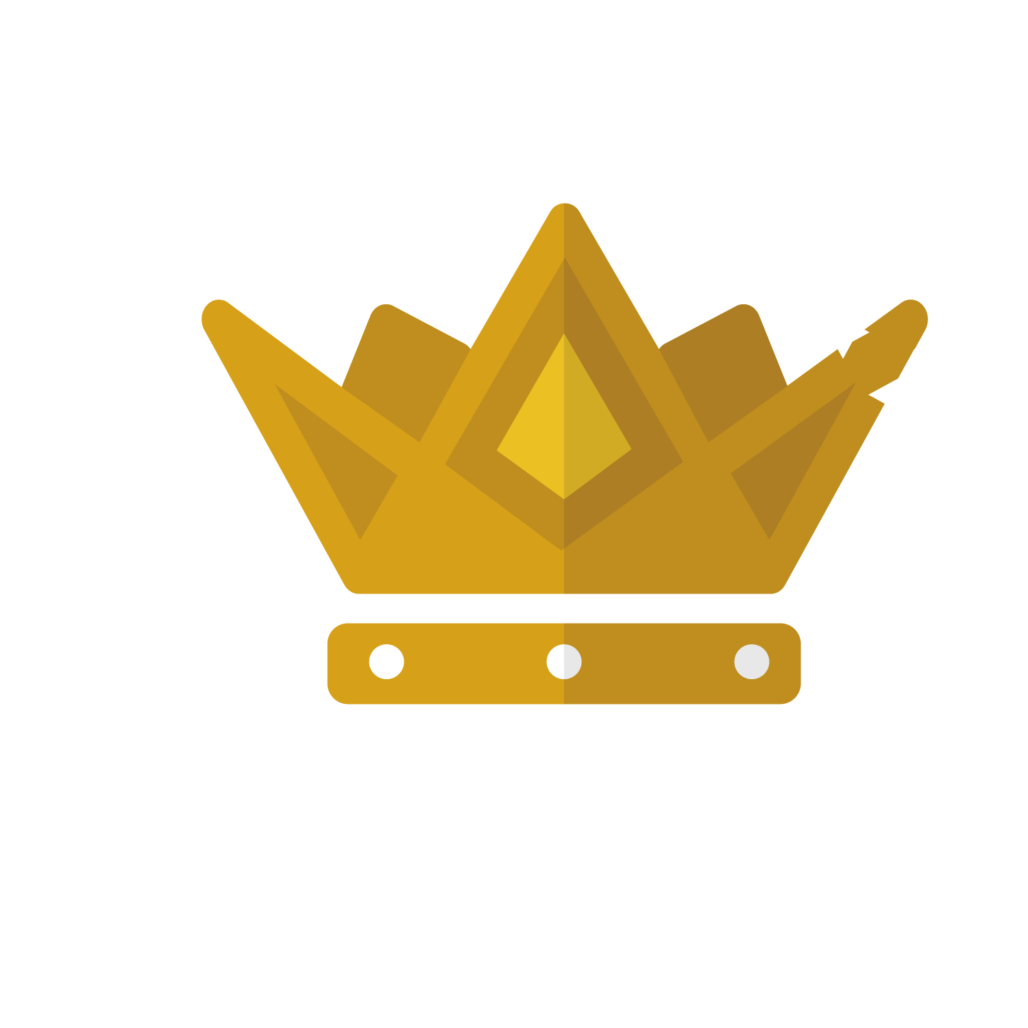 Cartoon Crown Png File (white, chocolate, orange)