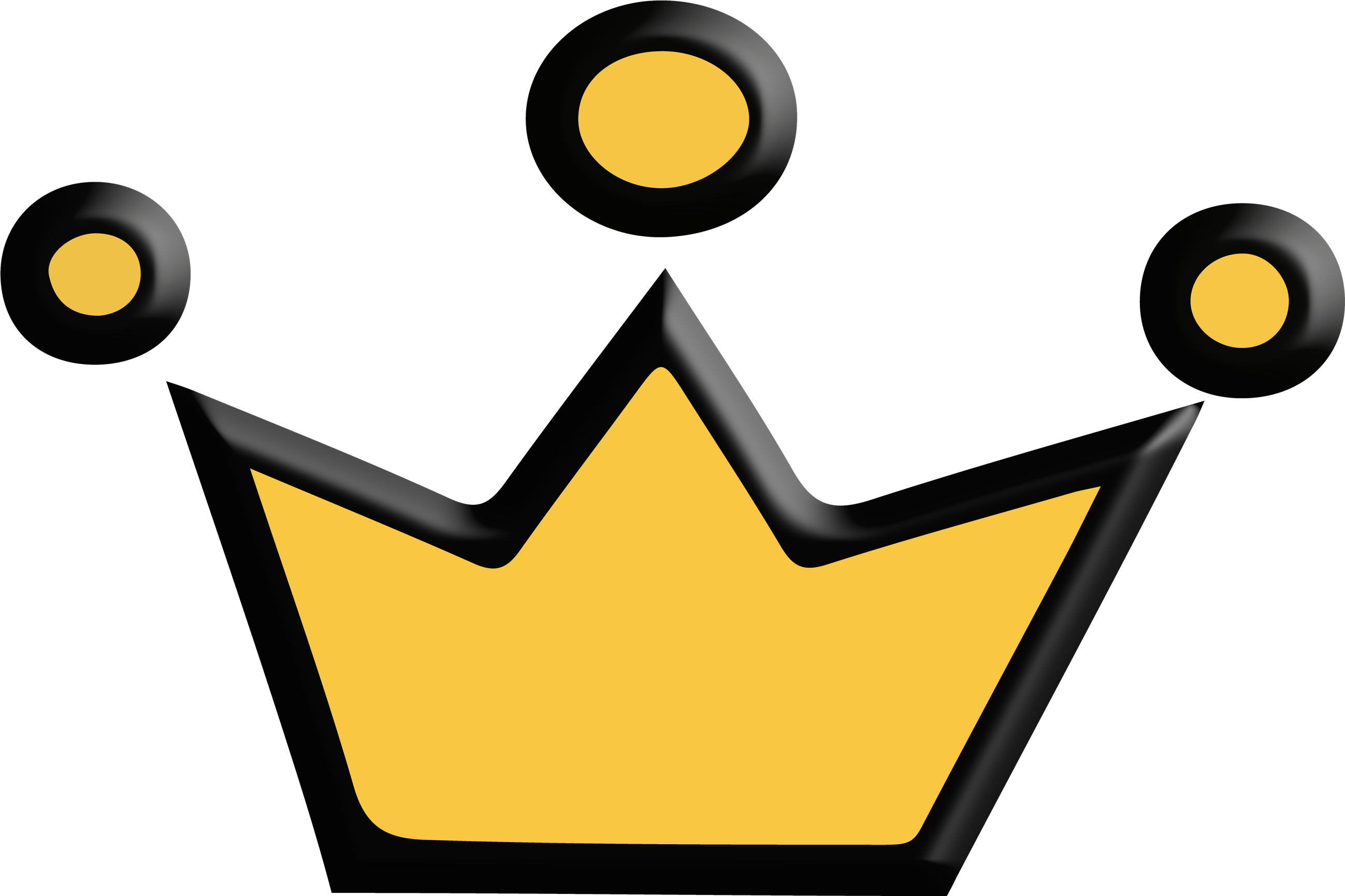 Cartoon Crown Png Picture (black, gold)