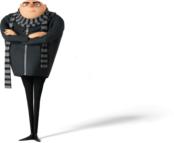 Cartoon Despicable Me Png Clipart (black, indigo)