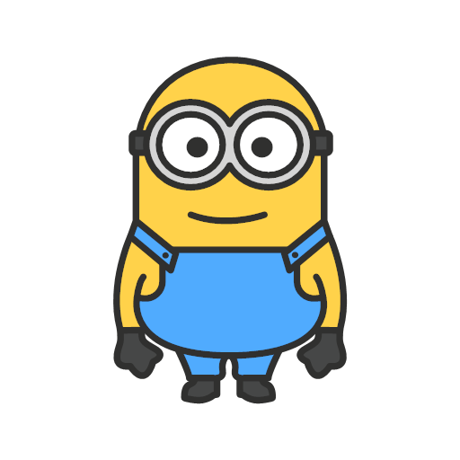 Cartoon Despicable Me Png File (indigo, greenish blue, black, white, gold)