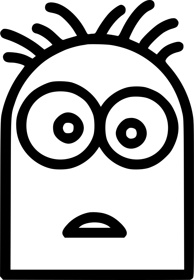 Cartoon Despicable Me Transparent Background (white, gray, black)