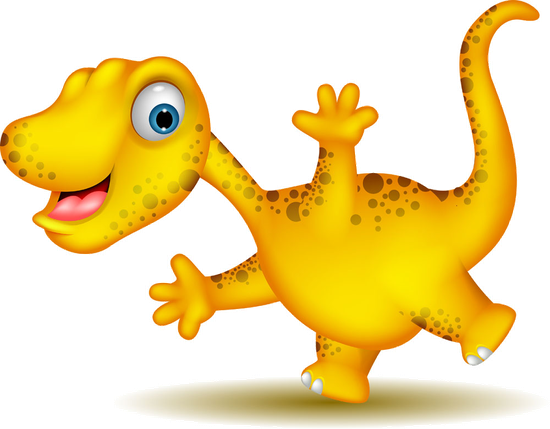 Cartoon Dino Png Isolated Pic (black, gold)