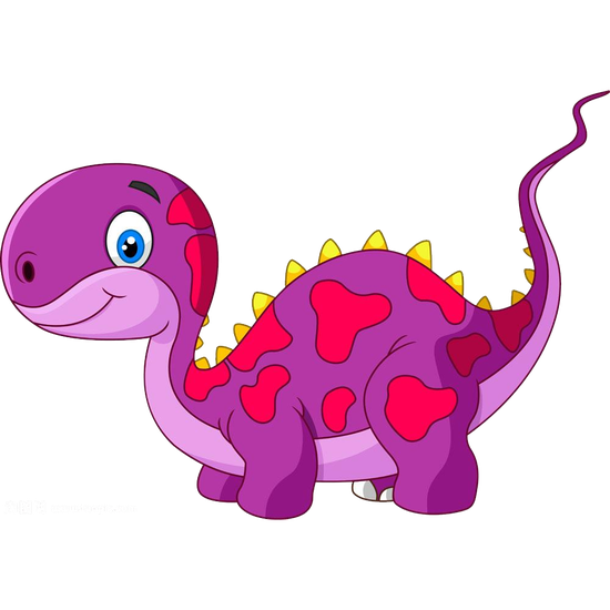 Cartoon Dinosaur Png Isolated Image (black, plum, red, purple)