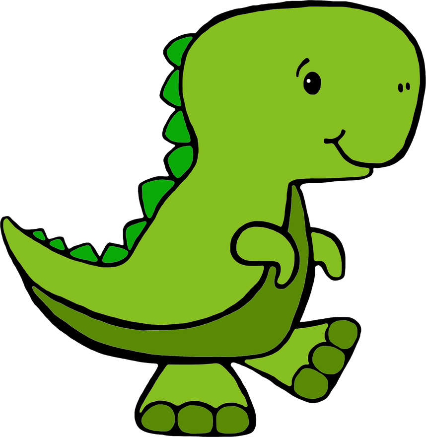 Cartoon Dinosaur Png (black, olive)