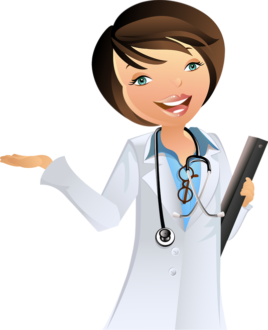 Cartoon Doctor Download Png Image (white, black, silver, lavender)