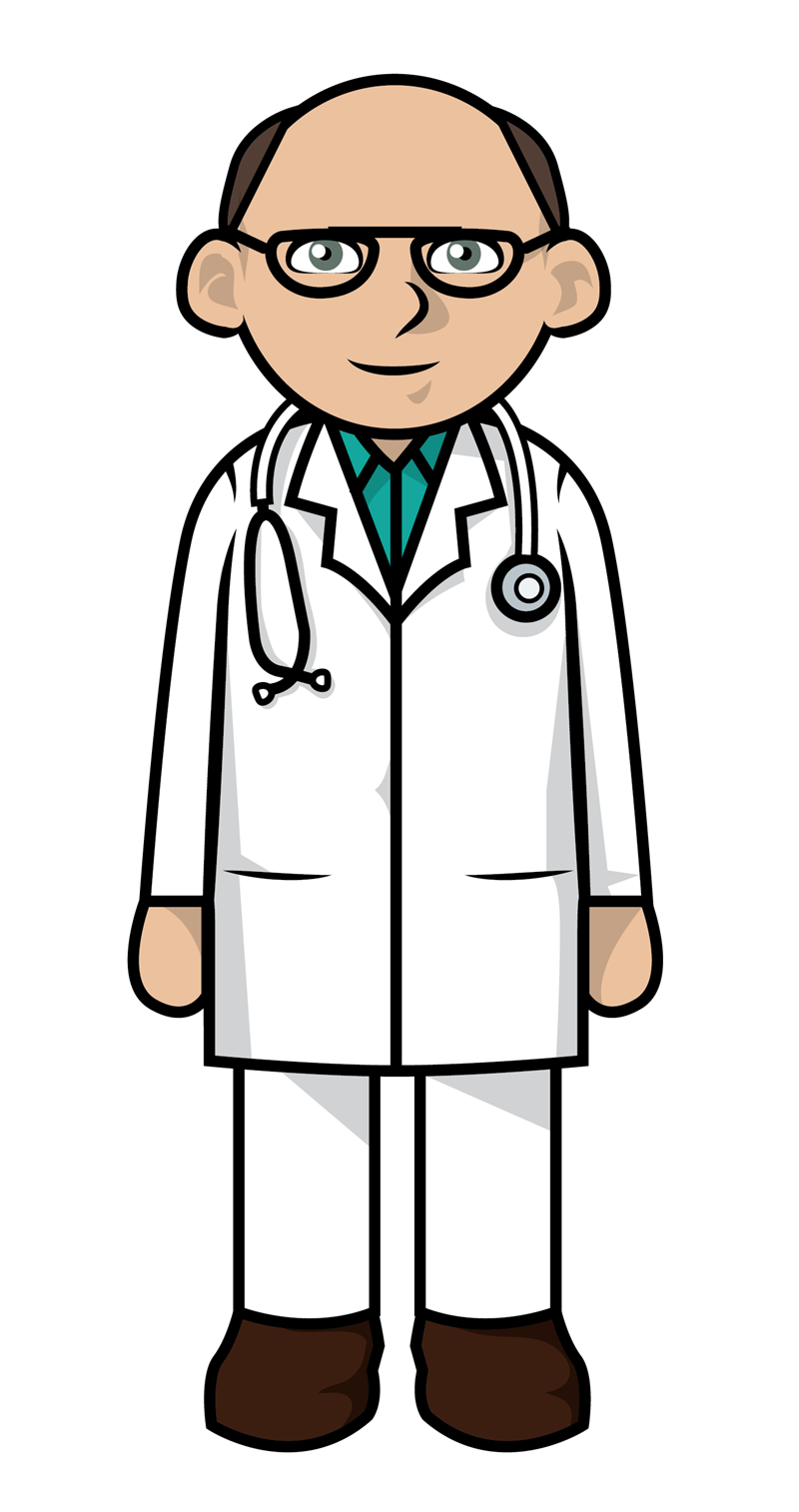 Cartoon Doctor Png Isolated Photo (silver, black, white, pink, gray)