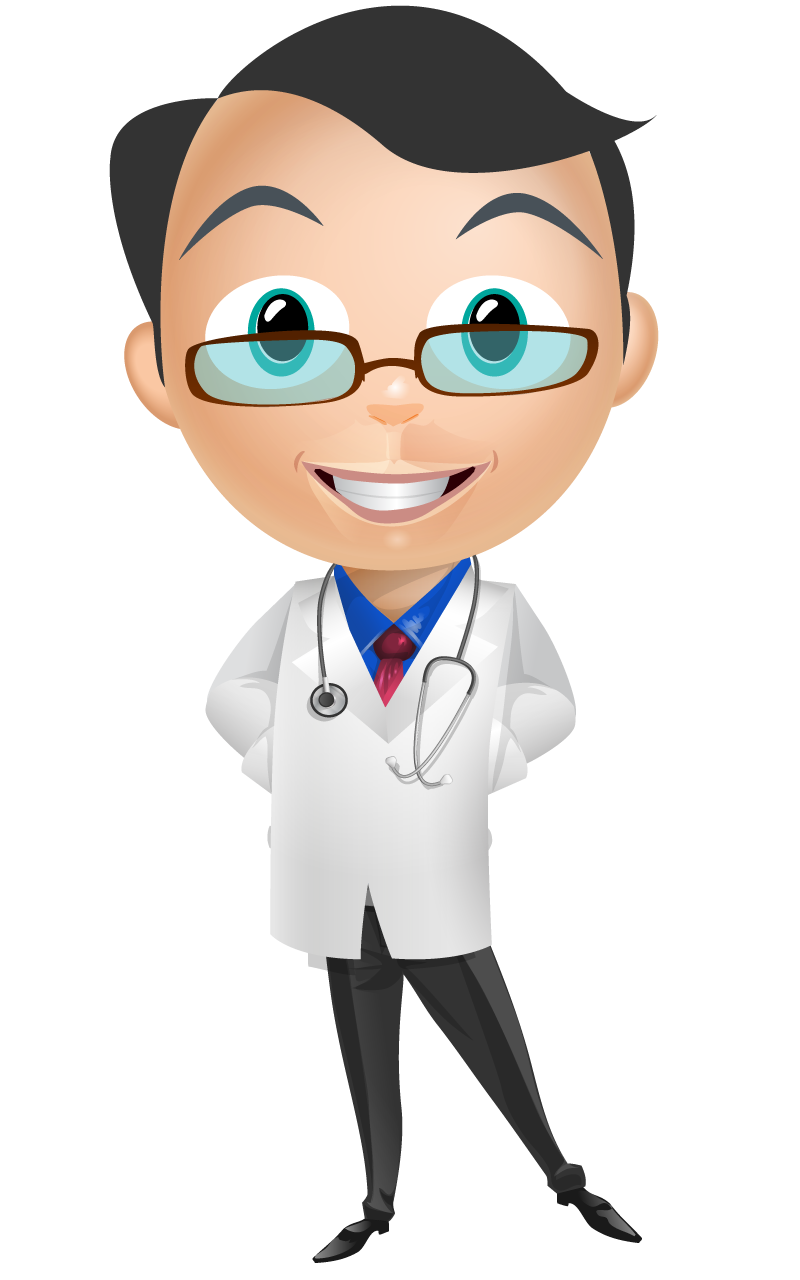 Cartoon Doctor Png Photos (black, lavender)