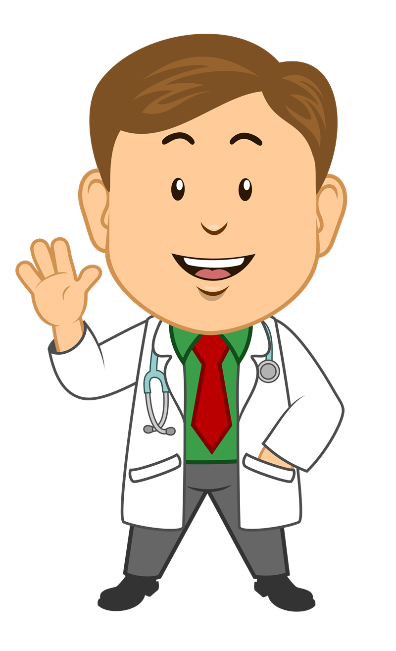 Cartoon Doctor Png Pic (black, white, pink, gray, olive)