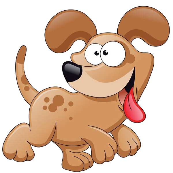 Cartoon Dog Png Isolated Photo (chocolate, salmon, black, white, pink)