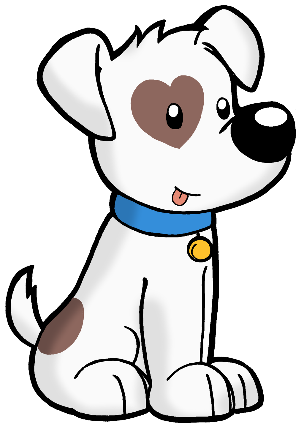 Cartoon Dog Png Pic (black, white, lavender, gray)