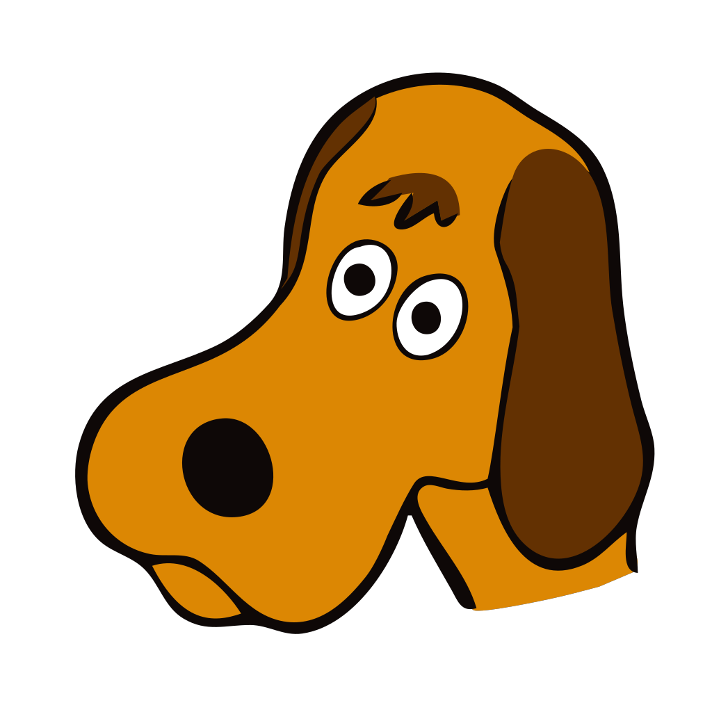 Cartoon Dog Transparent Png (chocolate, orange, maroon, black, white)