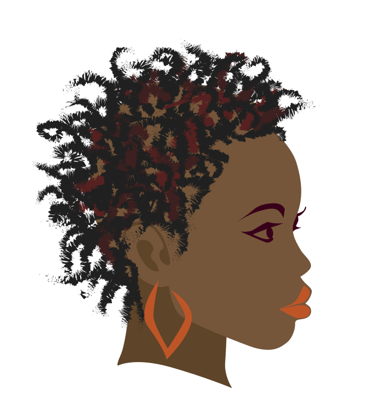 Cartoon Dreads Png Image (black, olive)