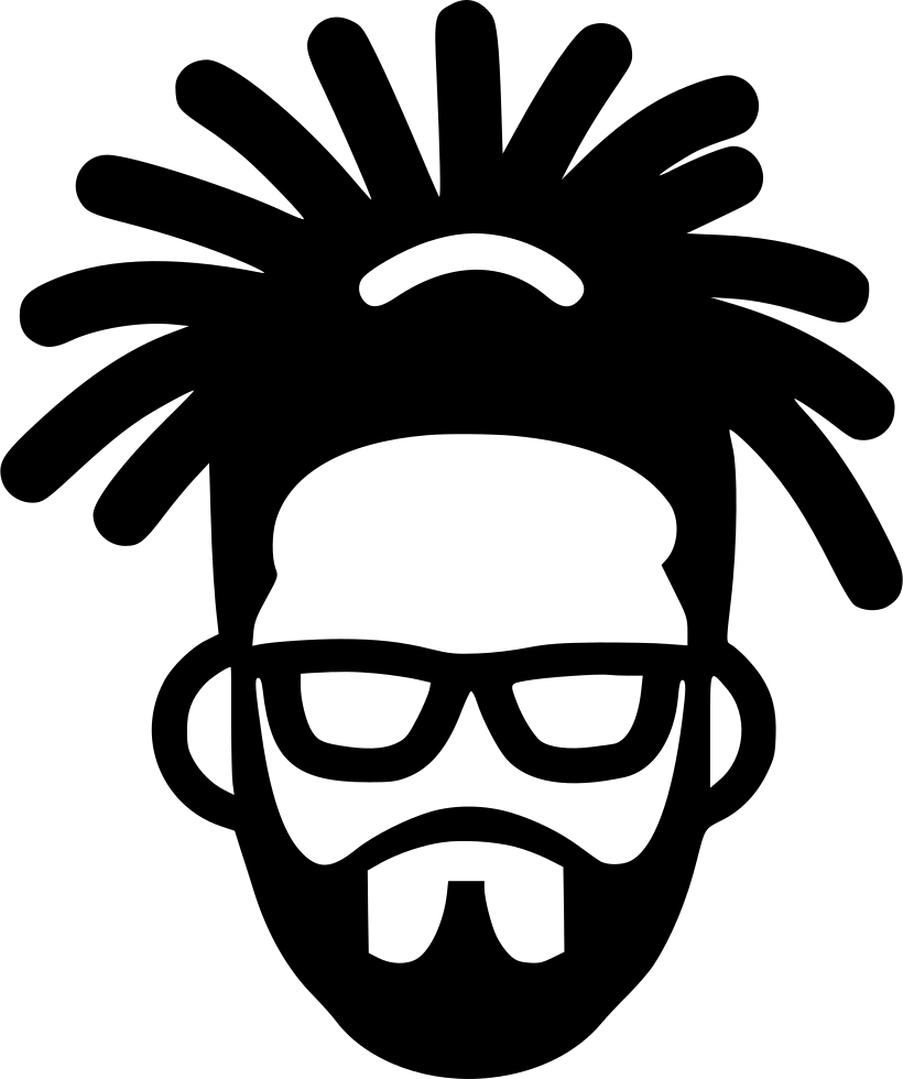 Cartoon Dreads Png Isolated Hd (white, black)