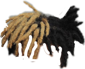 Cartoon Dreads Png Isolated Image (black)