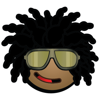 Cartoon Dreads Png Picture (white, black)