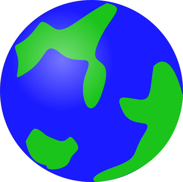 Cartoon Earth Png Image (white, blue, lime)