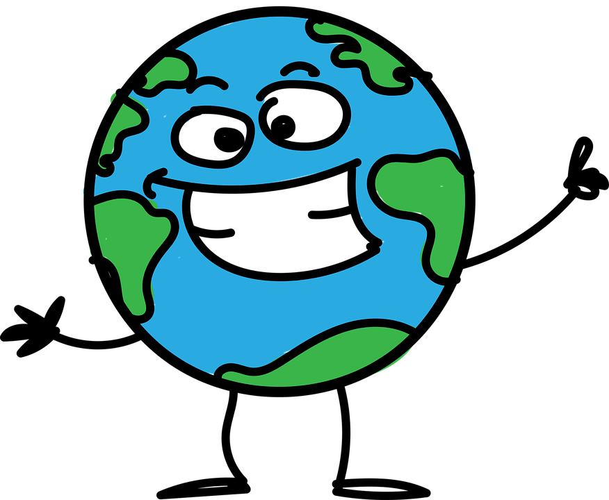 Cartoon Earth Png Isolated File (black, teal, greenish blue)