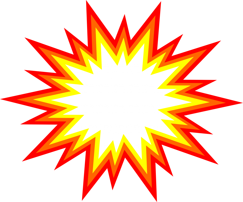 Cartoon Explosion Png File (chocolate, red, yellow, black, white)