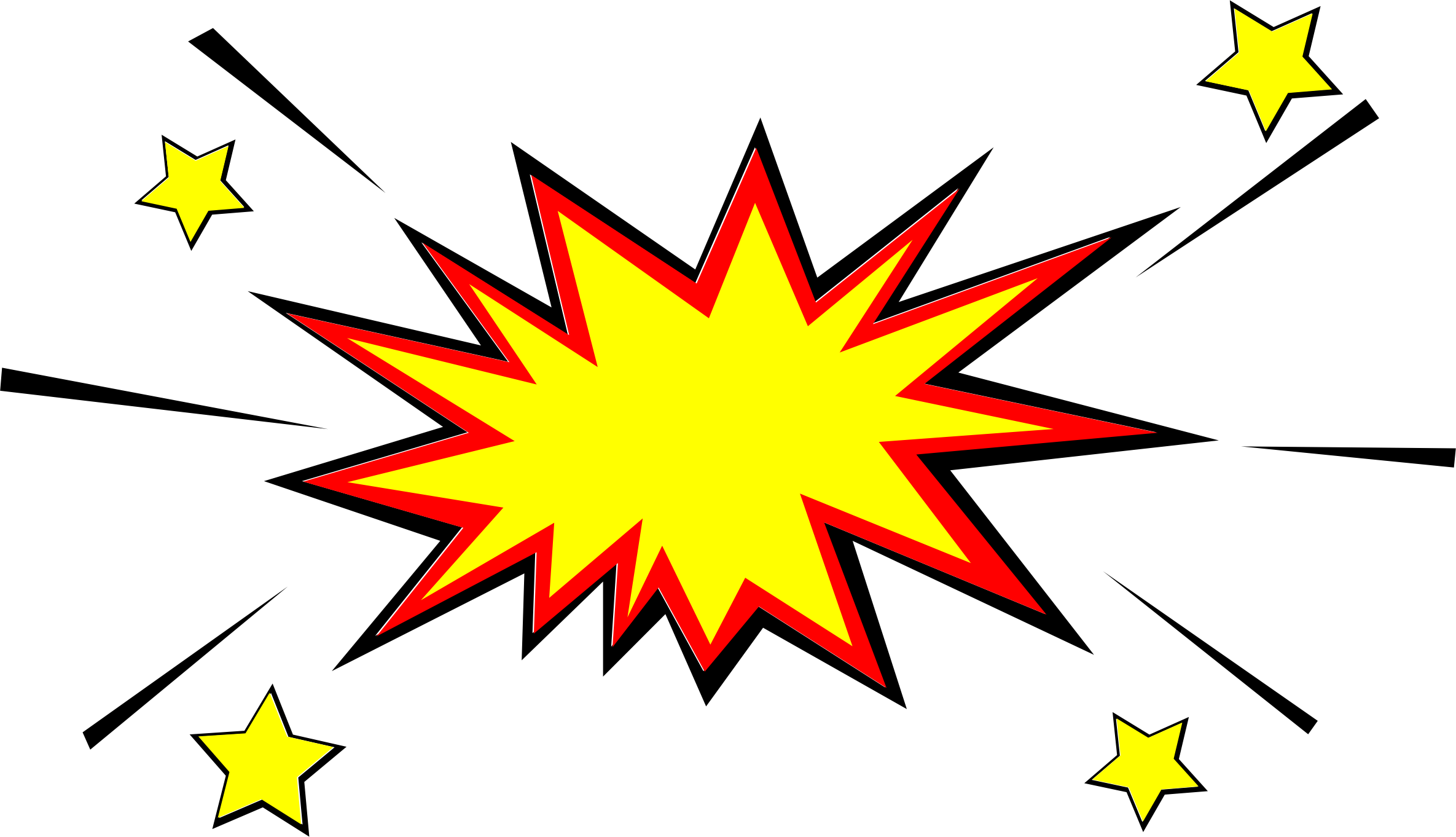 Cartoon Explosion Png Image (red, yellow, white, black, lavender)