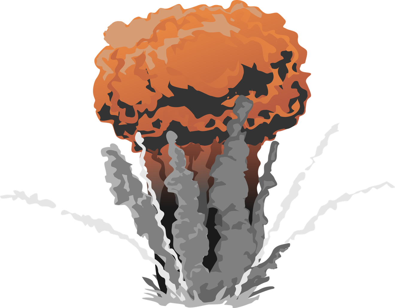 Cartoon Explosion Png Isolated File (black, gray, chocolate, salmon)